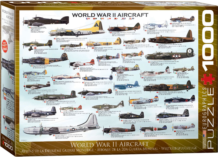 EUROGRAPHICS 1000 PCS AVIONS DE LA SECONDE GUERRE MONDIALE CASSE